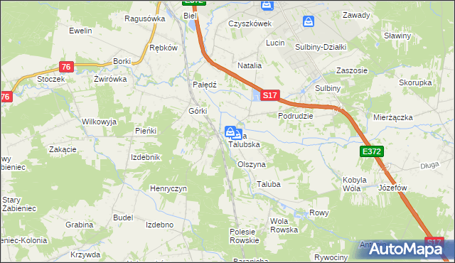 mapa Ruda Talubska, Ruda Talubska na mapie Targeo
