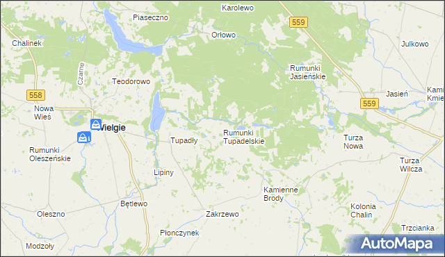 mapa Rumunki Tupadelskie, Rumunki Tupadelskie na mapie Targeo