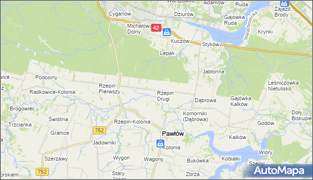 mapa Rzepin Drugi, Rzepin Drugi na mapie Targeo