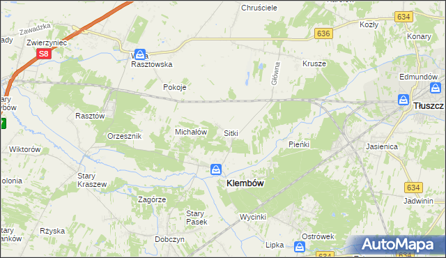 mapa Sitki, Sitki na mapie Targeo