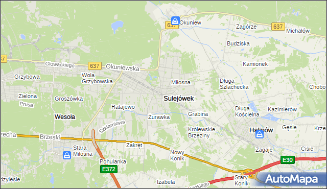 mapa Sulejówek, Sulejówek na mapie Targeo