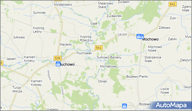 mapa Sulkowo-Bariany, Sulkowo-Bariany na mapie Targeo