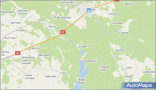 mapa Suszek, Suszek na mapie Targeo