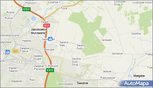 mapa Świdnik Duży, Świdnik Duży na mapie Targeo