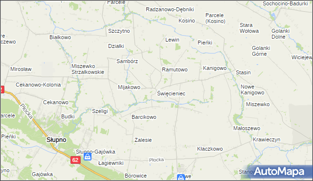 mapa Święcieniec, Święcieniec na mapie Targeo