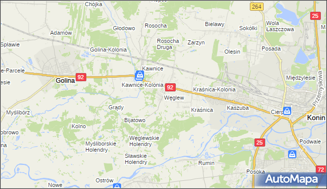 mapa Węglew, Węglew na mapie Targeo