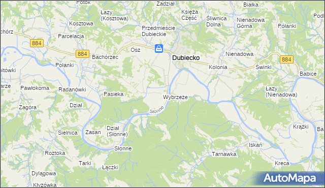 mapa Wybrzeże, Wybrzeże na mapie Targeo