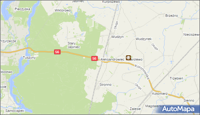 mapa Aleksandrowiec, Aleksandrowiec na mapie Targeo