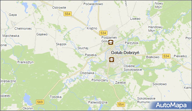 mapa Antoniewo gmina Golub-Dobrzyń, Antoniewo gmina Golub-Dobrzyń na mapie Targeo