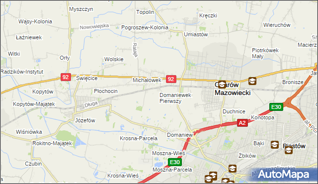 mapa Domaniewek Pierwszy, Domaniewek Pierwszy na mapie Targeo