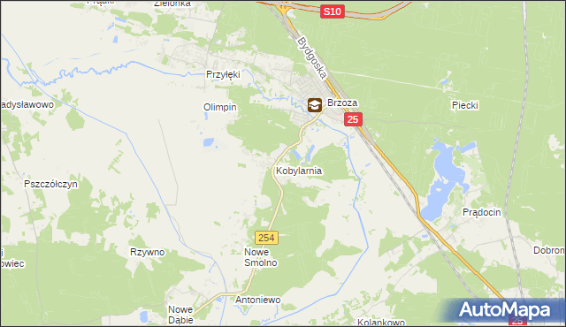 mapa Kobylarnia gmina Nowa Wieś Wielka, Kobylarnia gmina Nowa Wieś Wielka na mapie Targeo