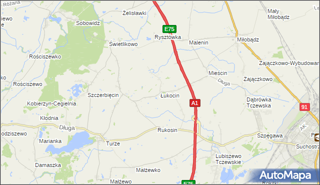 mapa Łukocin, Łukocin na mapie Targeo