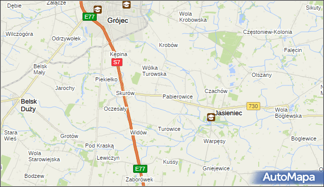 mapa Pabierowice, Pabierowice na mapie Targeo