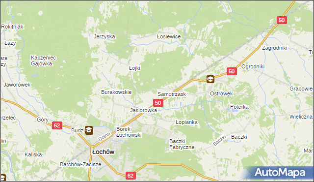 mapa Samotrzask, Samotrzask na mapie Targeo