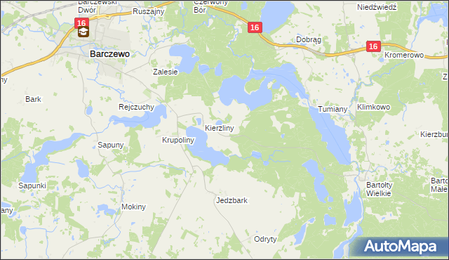 mapa Studzianek gmina Barczewo, Studzianek gmina Barczewo na mapie Targeo