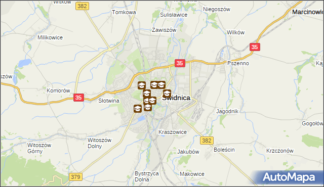 mapa Świdnicy, Świdnica na mapie Targeo