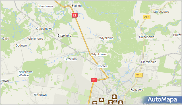 mapa Włynkówko, Włynkówko na mapie Targeo