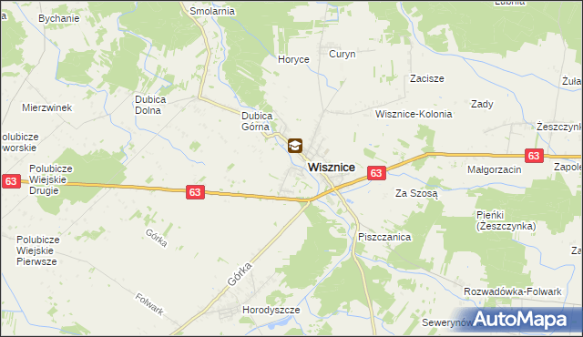 mapa Wygoda gmina Wisznice, Wygoda gmina Wisznice na mapie Targeo