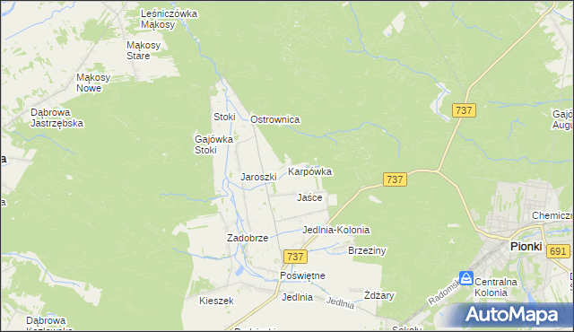 mapa Karpówka, Karpówka na mapie Targeo