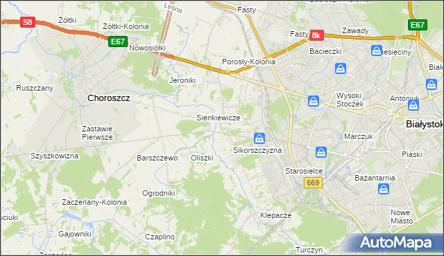 mapa Krupniki, Krupniki na mapie Targeo