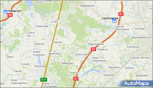 mapa Kuleszówka, Kuleszówka na mapie Targeo