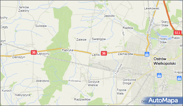 mapa Lamki, Lamki na mapie Targeo