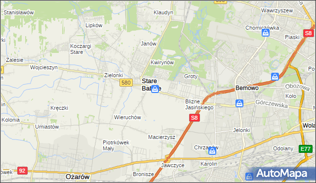mapa Latchorzew, Latchorzew na mapie Targeo