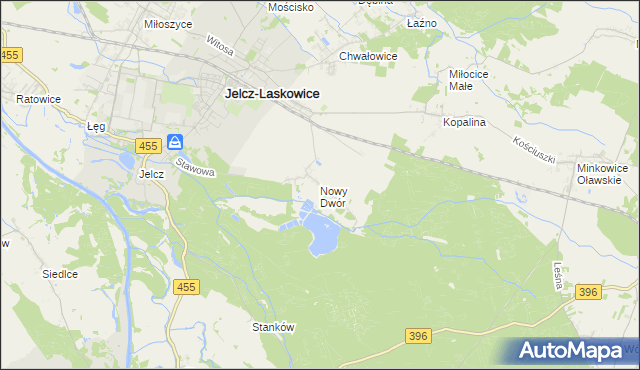mapa Nowy Dwór gmina Jelcz-Laskowice, Nowy Dwór gmina Jelcz-Laskowice na mapie Targeo