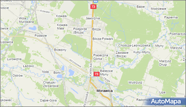 mapa Piaseczna Górka, Piaseczna Górka na mapie Targeo