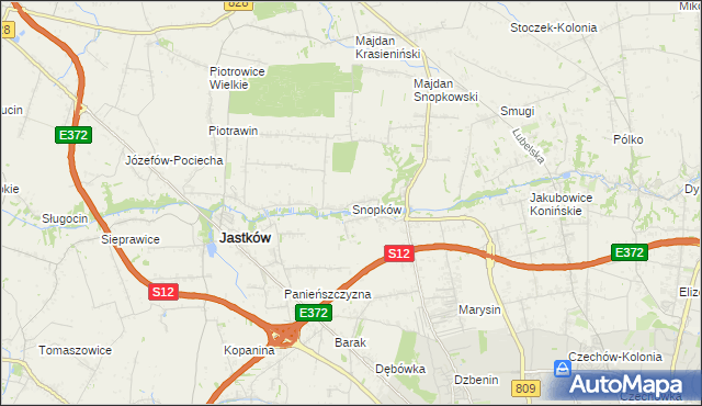 mapa Snopków, Snopków na mapie Targeo