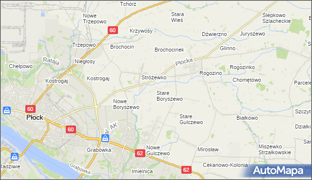 mapa Stare Boryszewo, Stare Boryszewo na mapie Targeo