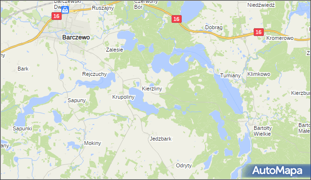 mapa Studzianek gmina Barczewo, Studzianek gmina Barczewo na mapie Targeo