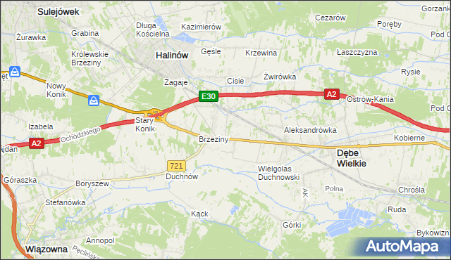 mapa Wielgolas Brzeziński, Wielgolas Brzeziński na mapie Targeo