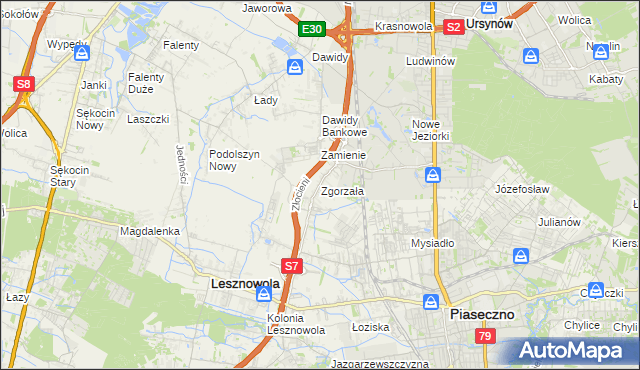mapa Zgorzała, Zgorzała na mapie Targeo