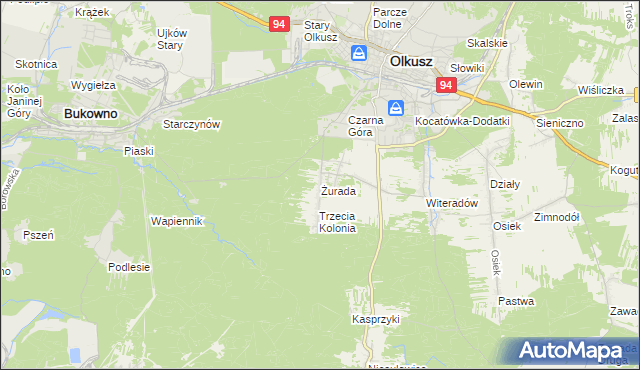 mapa Żurada, Żurada na mapie Targeo