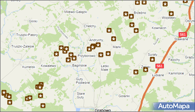 mapa Łebki Duże, Łebki Duże na mapie Targeo