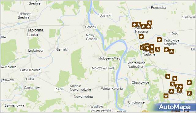 mapa Mołożew-Wieś, Mołożew-Wieś na mapie Targeo