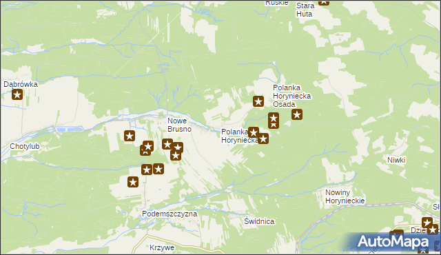mapa Polanka Horyniecka, Polanka Horyniecka na mapie Targeo