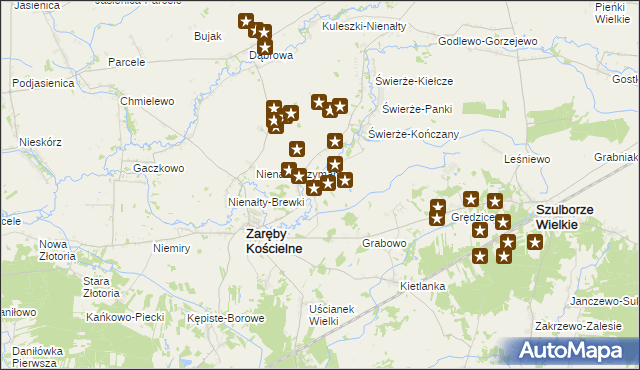 mapa Skłody Średnie, Skłody Średnie na mapie Targeo