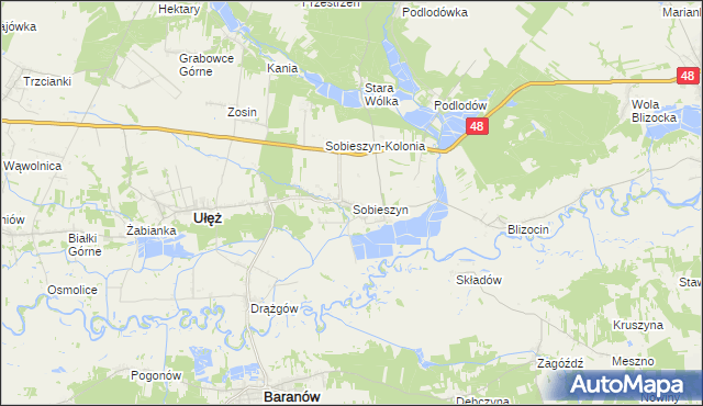 mapa Sobieszyn, Sobieszyn na mapie Targeo