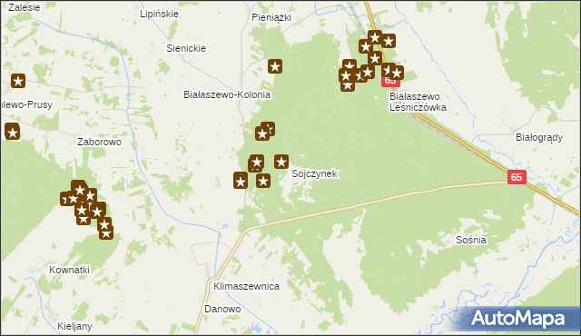 mapa Sojczynek, Sojczynek na mapie Targeo