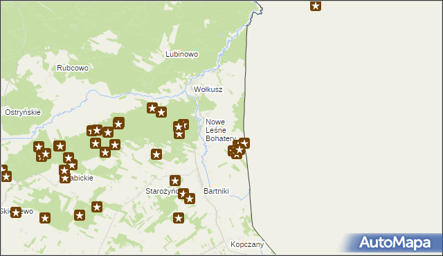 mapa Stare Leśne Bohatery, Stare Leśne Bohatery na mapie Targeo