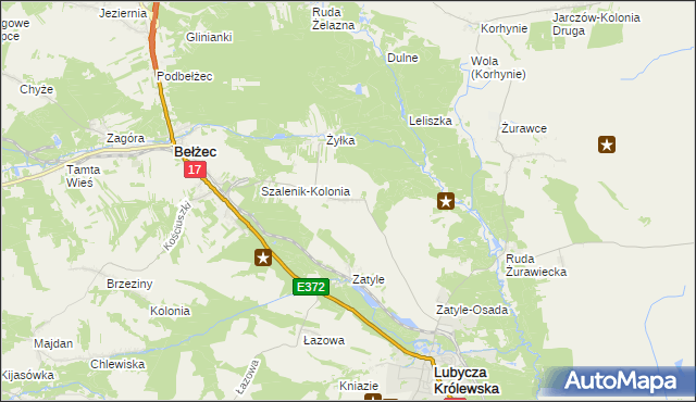 mapa Szalenik, Szalenik na mapie Targeo
