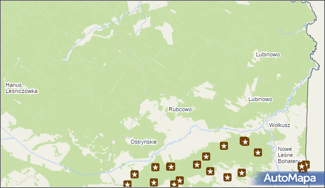 mapa Trzy Kopce gmina Płaska, Trzy Kopce gmina Płaska na mapie Targeo