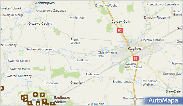 mapa Żelazy-Brokowo, Żelazy-Brokowo na mapie Targeo