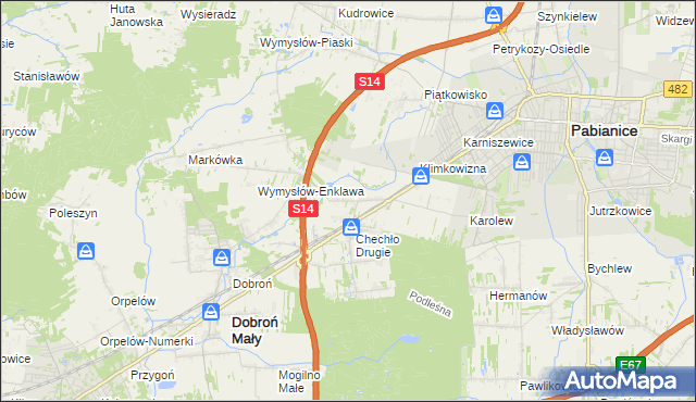 mapa Chechło Pierwsze, Chechło Pierwsze na mapie Targeo