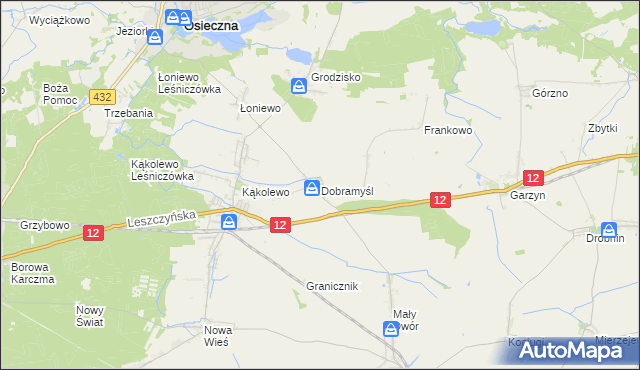 mapa Dobramyśl, Dobramyśl na mapie Targeo