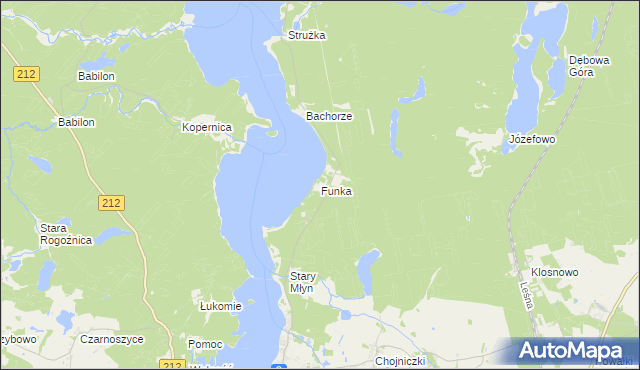 mapa Funka, Funka na mapie Targeo