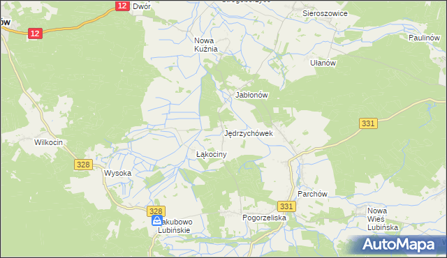 mapa Jędrzychówek, Jędrzychówek na mapie Targeo