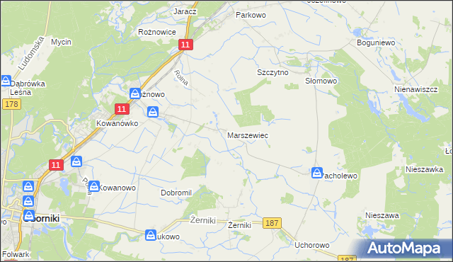 mapa Marszewiec, Marszewiec na mapie Targeo